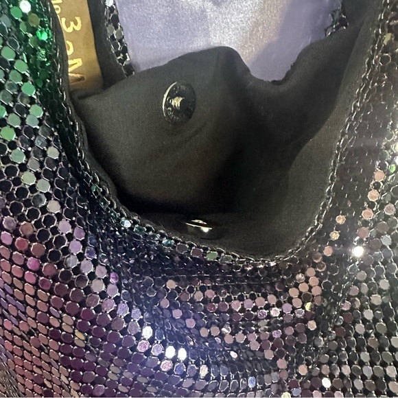 Iridescent Holographic Mesh Shoulder Bag | Y2K Rave Disco Festival Purse NWT - Picture 5 of 16